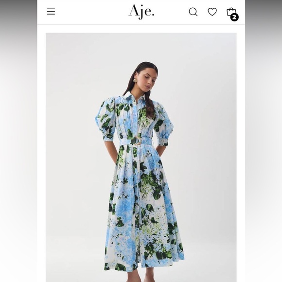 Aje Dresses & Skirts - Aje Manifest Midi Dress - Blue/Green - Size 4 US - MSRP $600